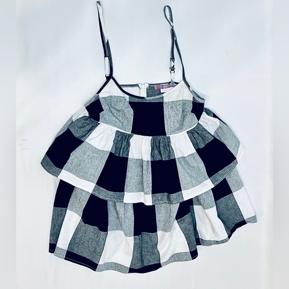 Urban Renewal Remnants Blown Out Gingham Tiered Mini Dress - XS - Picture 5 of 13